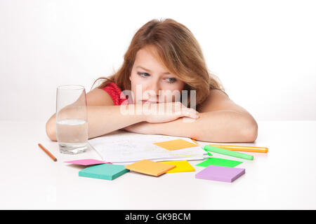 study tired student Stock Photo