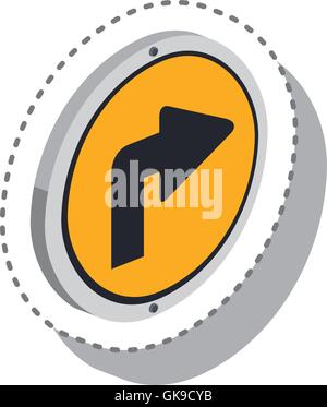 traffic signal with arrow isometric icon Stock Vector Image & Art - Alamy
