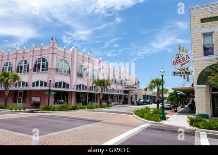 Florida Arcadia,historic downtown,antiques district,street scene,buildings,Rosin Arcade building,1920,Old Opera House,museum,shops,storefront,quaint,m Stock Photo