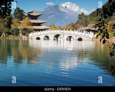 jade dragon snow mountain,lijiang Stock Photo