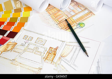 house building tools Stock Photo