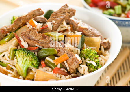 asian vegetables meat Stock Photo