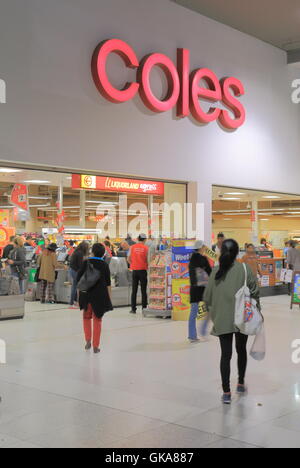 People shop at Coles supermarket in Melbourne Australia Stock Photo - Alamy