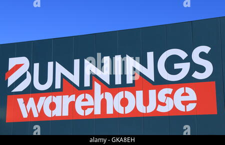 Bunnings Warehouse Australia, Australia’s largest household hardware chain with stores in Australia and New Zealand. Stock Photo