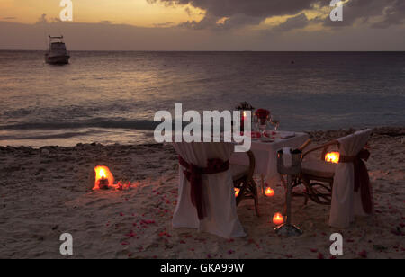 romantic dinner for two Stock Photo