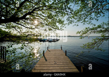 alster in spring Stock Photo