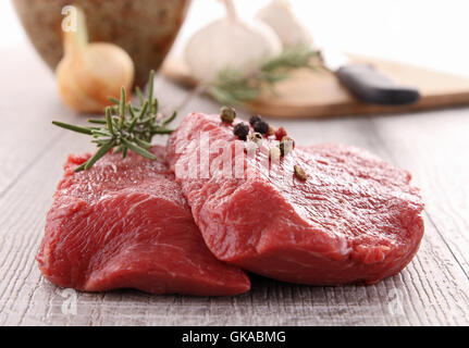 raw steak beefsteak Stock Photo