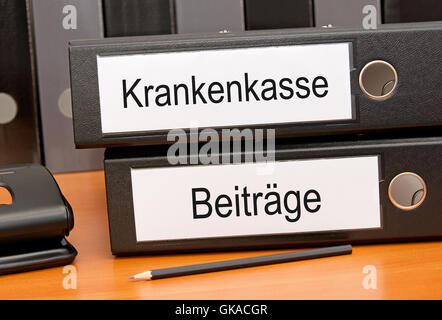 health insurance and contributions Stock Photo