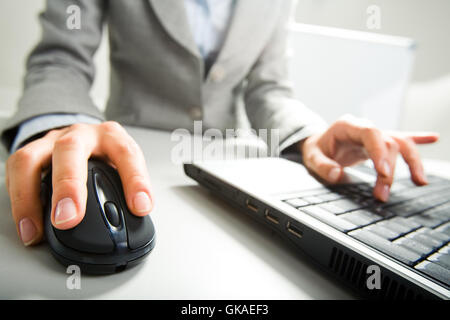 woman office laptop Stock Photo