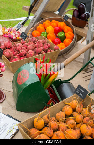 Vegetables on show at Shrewsbury Flower Show 2010, Shropshire, UK Stock ...