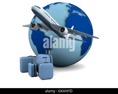 air travel aircraft aeroplane Stock Photo