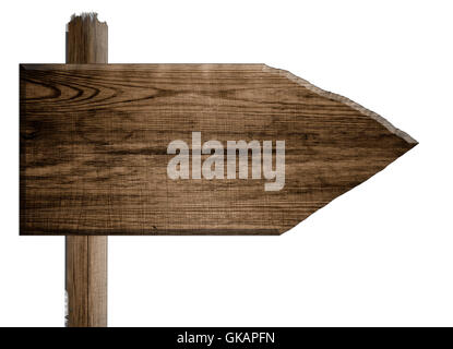 old wooden sign Stock Photo