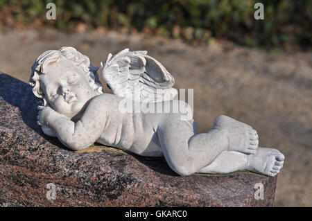 wing cemetery angel Stock Photo