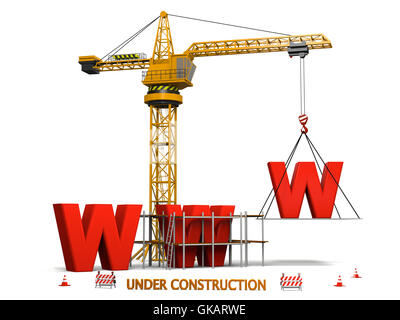 website construction isolated Stock Photo