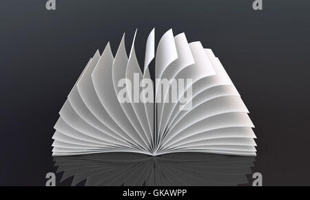 white book on black Stock Photo