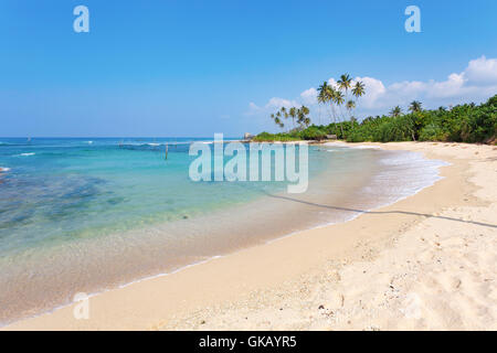 Sunny beach near Mirissa, Sri Lanka Stock Photo