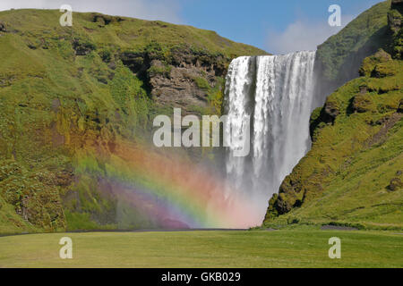 waterfall cascades rainbow
