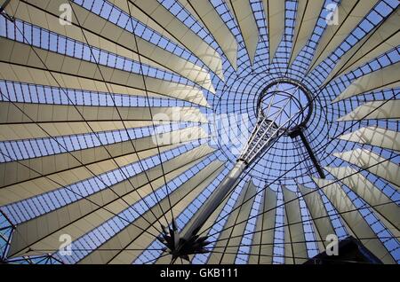 sony center sail roof at potsdamer platz in berlin Stock Photo