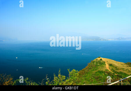 lake garda views from the rocca di manerba,italy Stock Photo