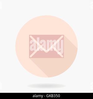 Fine Vector Mail Flat Icon Stock Vector