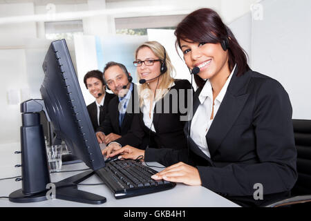 call centre business dealings Stock Photo