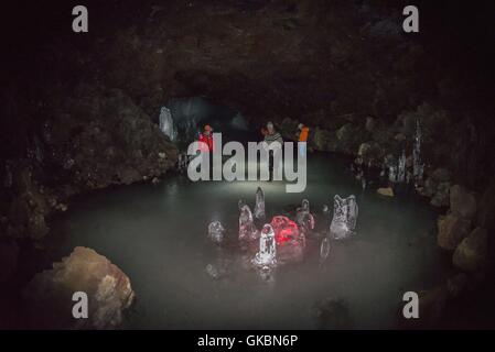 Lofthellir Lava Ice Cave Expedition - May 2016 | usage worldwide Stock Photo