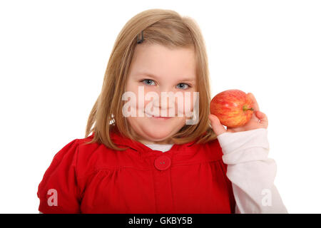 presenting apple Stock Photo