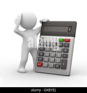 calculator human human being Stock Photo