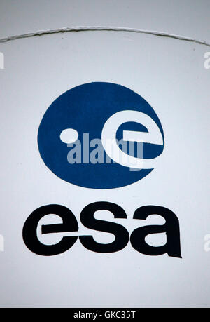 Logo der Marke 'ESA European Space Agency', Kiruna, Schweden. Stock Photo