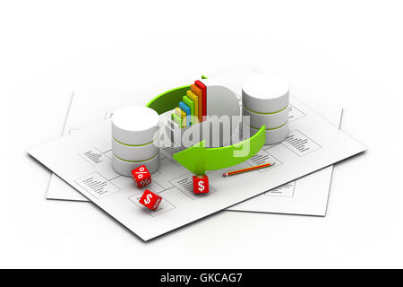 office chart technical Stock Photo