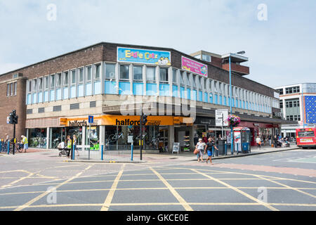 Exterior of Halfords on Putney High Street in London, UK Stock Photo