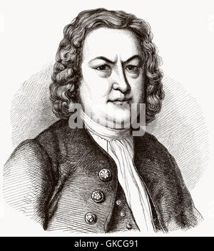 Johann Sebastian Bach, 1685-1750, German composer Stock Photo