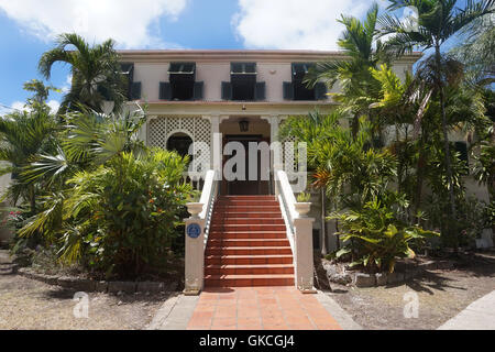 Sunbury Plantation House in Saint Philip Parish, Barbados. Stock Photo