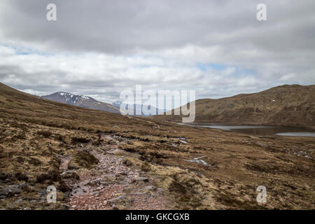 Ben Nevis. On the plateau half way up the climb of Ben Nevis Stock Photo