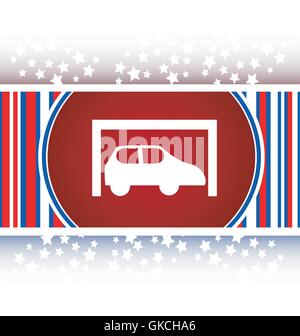 Car icon button design elements isolated on white vector Stock Vector