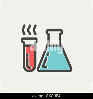 Lab supplies thin line icon Stock Vector