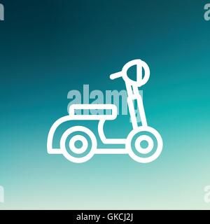 Scooter thin line icon Stock Vector
