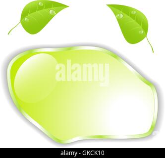 Green leaf with space for text. Vector. EPS10 Stock Vector