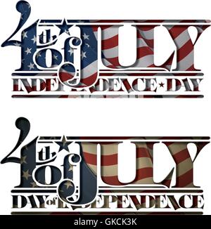 4th of July Cut-Out Independance Day Stock Vector