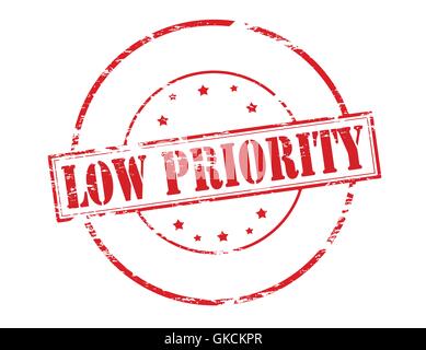 Low priority Stock Vector