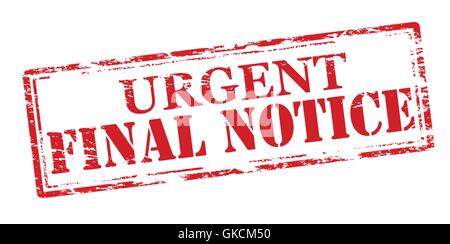 Final notice Stock Vector