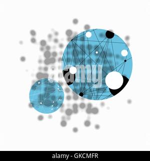 Science Abstract Background with Blurred Dots Composition Stock Vector