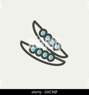 Chinese celery thin line icon Stock Vector