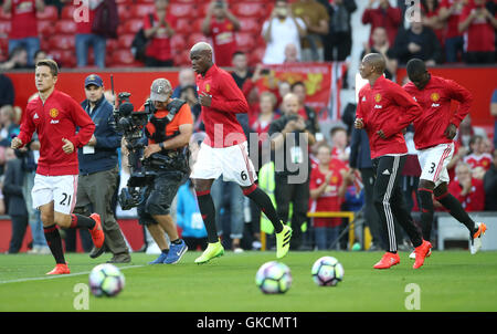 Manchester United's Paul Pogba warms up before the UEFA Europa League ...