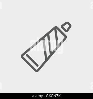 Tube Of Toothpaste thin line icon Stock Vector