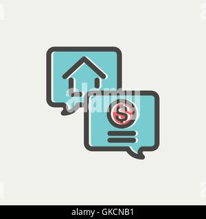 Money finance thin line icon Stock Vector