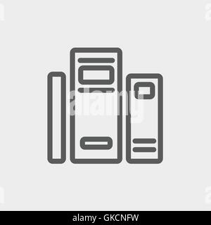 Two binders thin line, icon Stock Vector