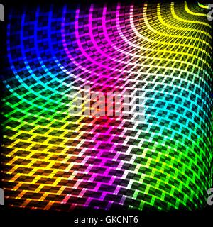 Abstract spectrum dark background with colored sparkles. Stock Vector