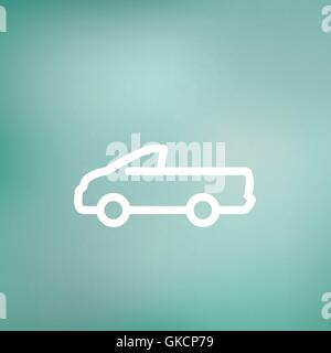 Pick-up truck thin line icon Stock Vector