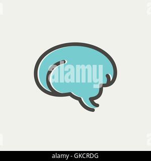 Human brain vector line icon Stock Vector Image & Art - Alamy